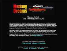 Tablet Screenshot of mustangdreams.com